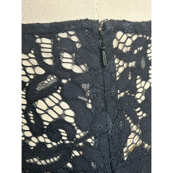 Paris Sunday black lace lined pleated mini skirt size Medium - Picture 6 of 12